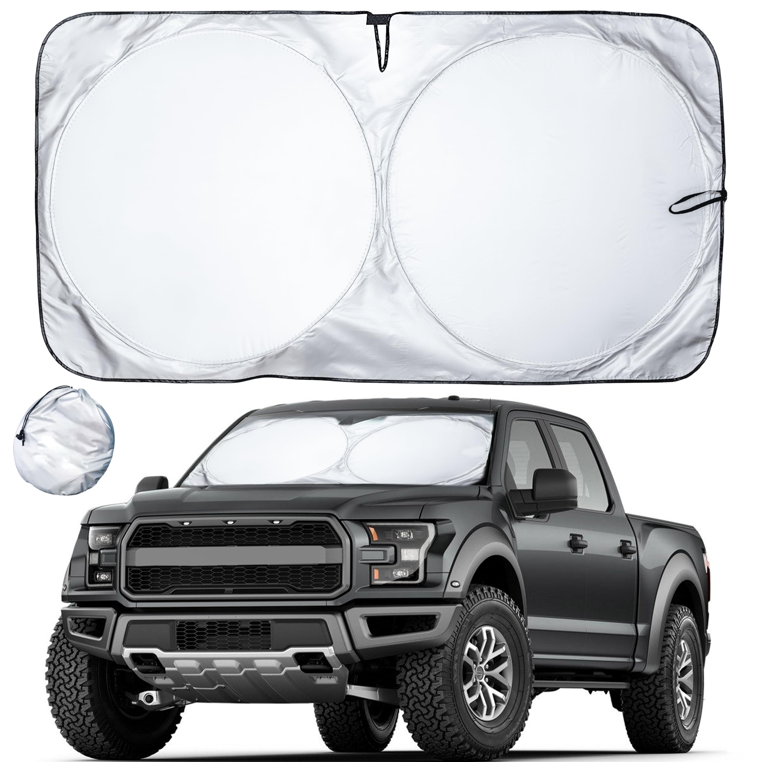 Truck Windshield Sun Shade X-Large – EcoNour Sun Blocker for Trucks 69
