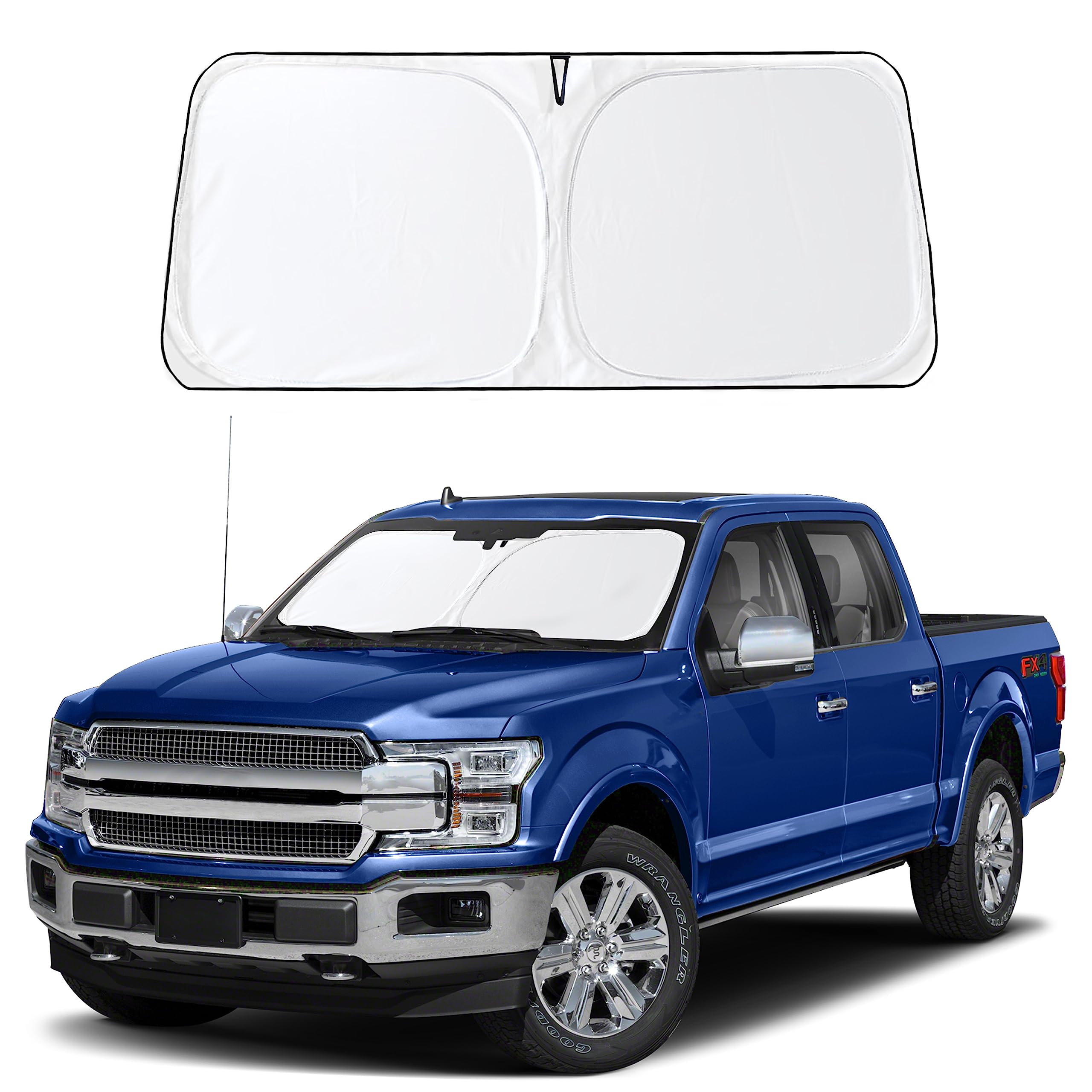 Ford F-150 windshield sun shade (2022–2025) EcoNour UV and heat protection