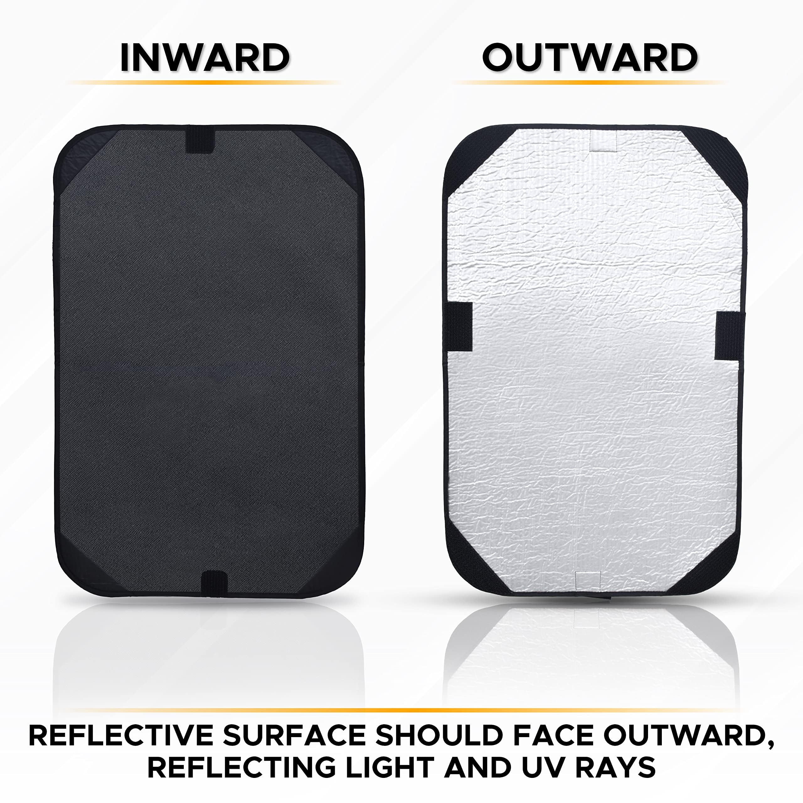 EcoNour RV Door Window Shade 2 Pack foldable blinds for RV windows