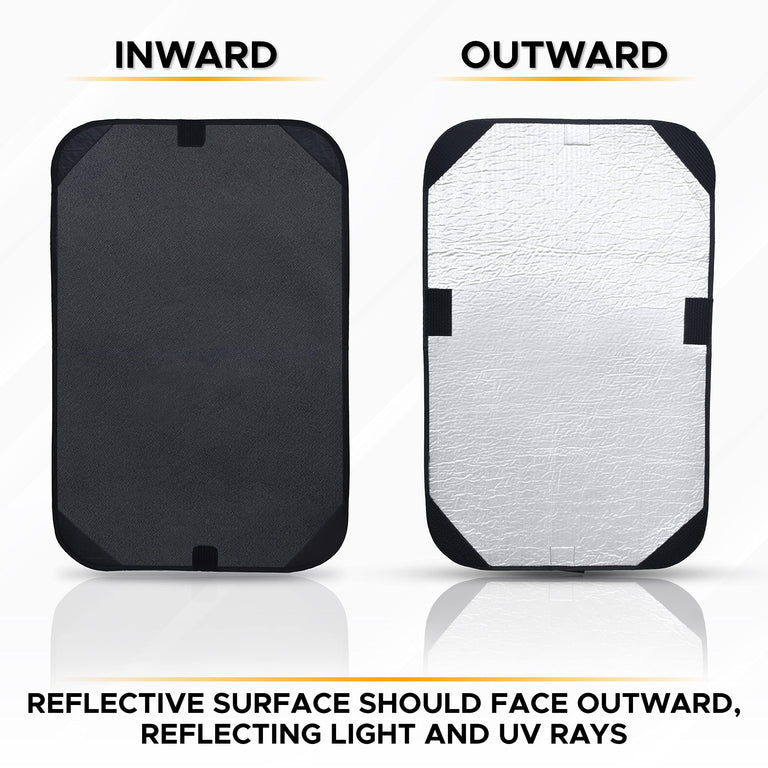 EcoNour RV Door Window Shade 2 Pack foldable blinds for RV windows