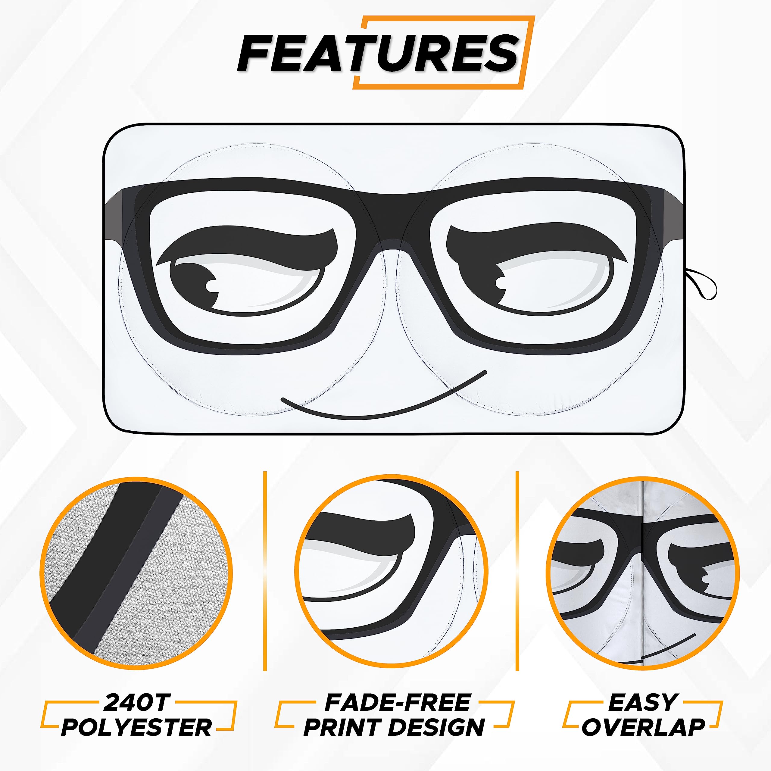 Durable 240T Windshield Sun Shade for Car Interior Protection