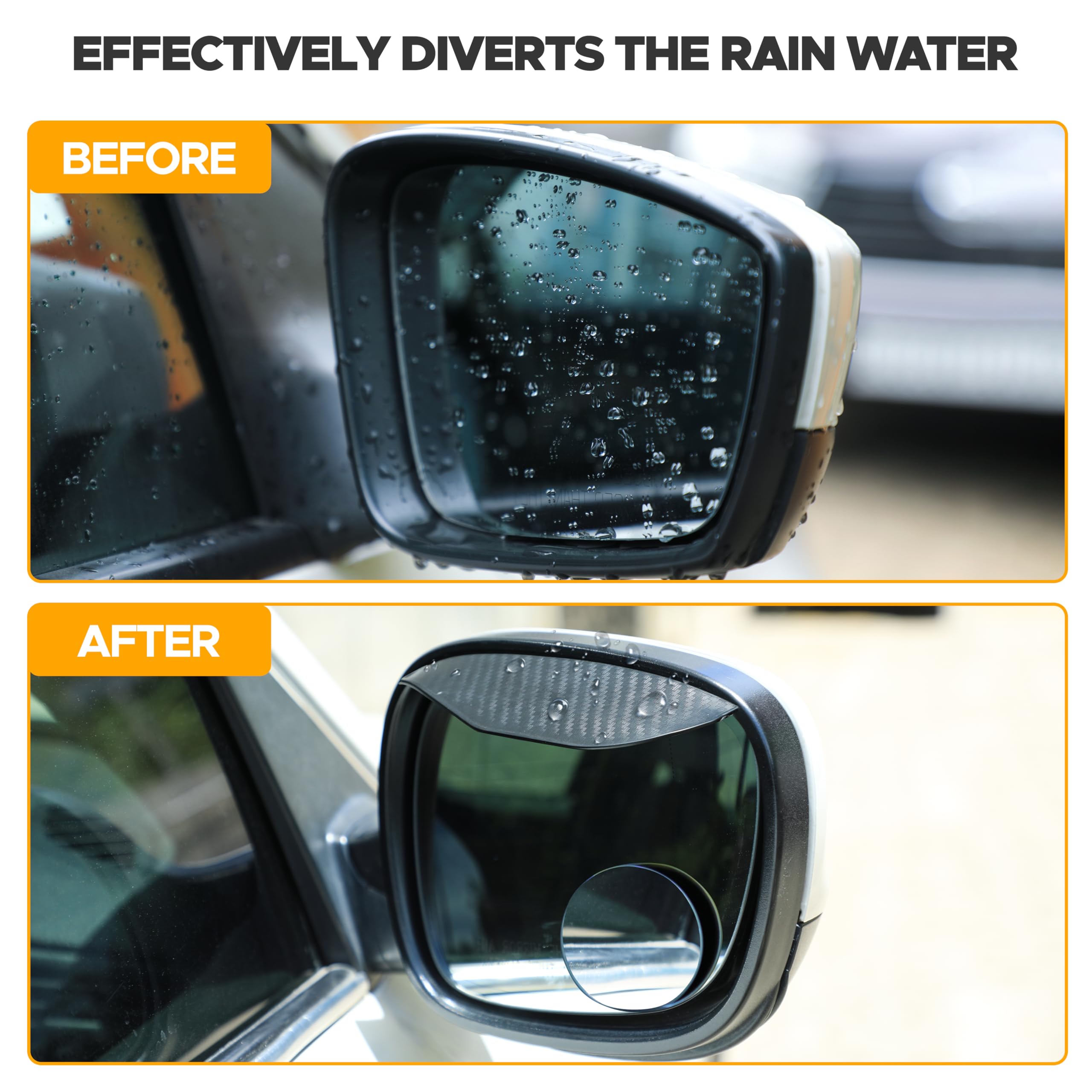 Car blind spot mirrors 2 pack EcoNour adjustable wide angle rear view