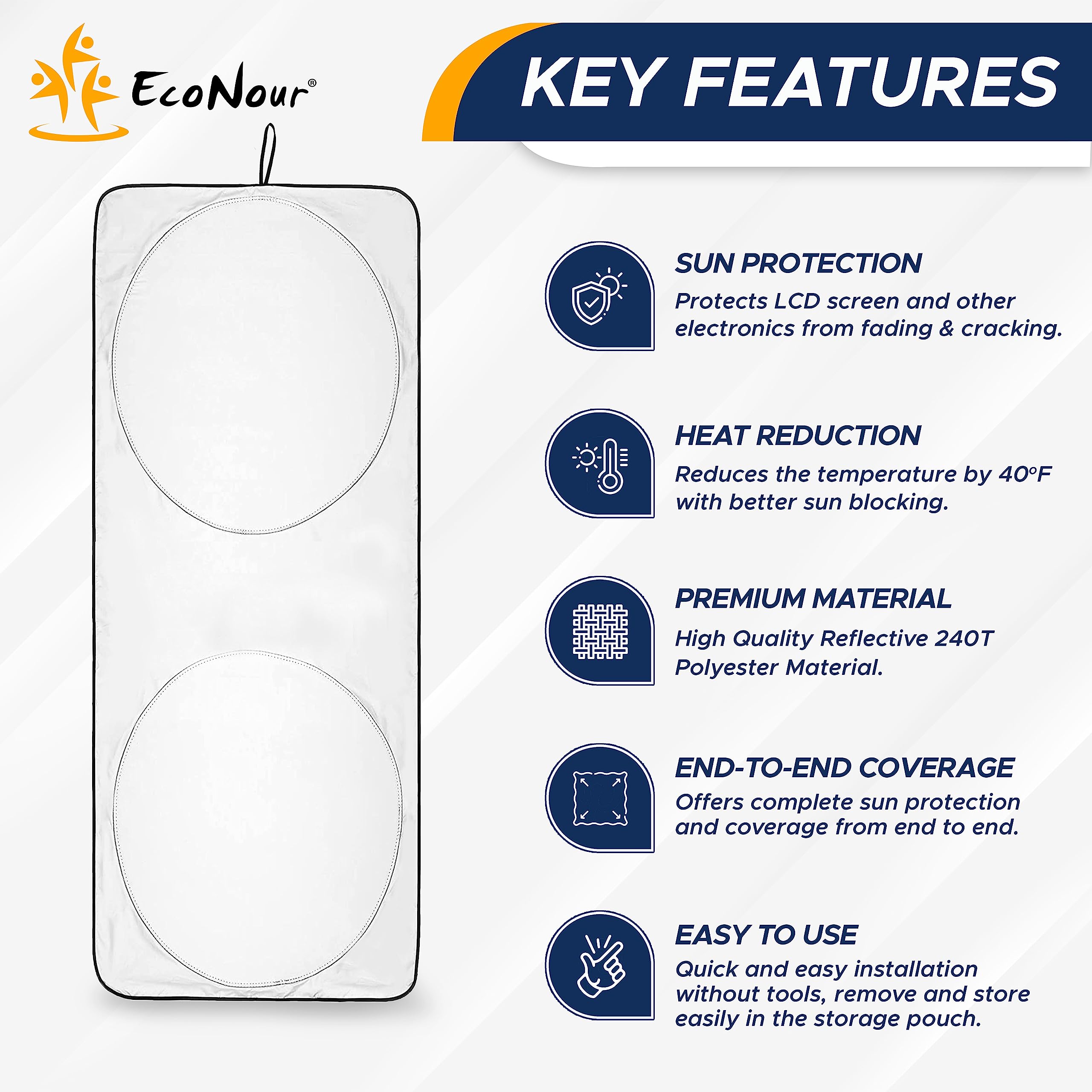 Jeep Windshield Sunshade – Compact Foldable Sun Visor for Jeeps