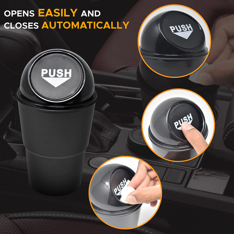 Car Trash Can with lid for easy disposal of trash