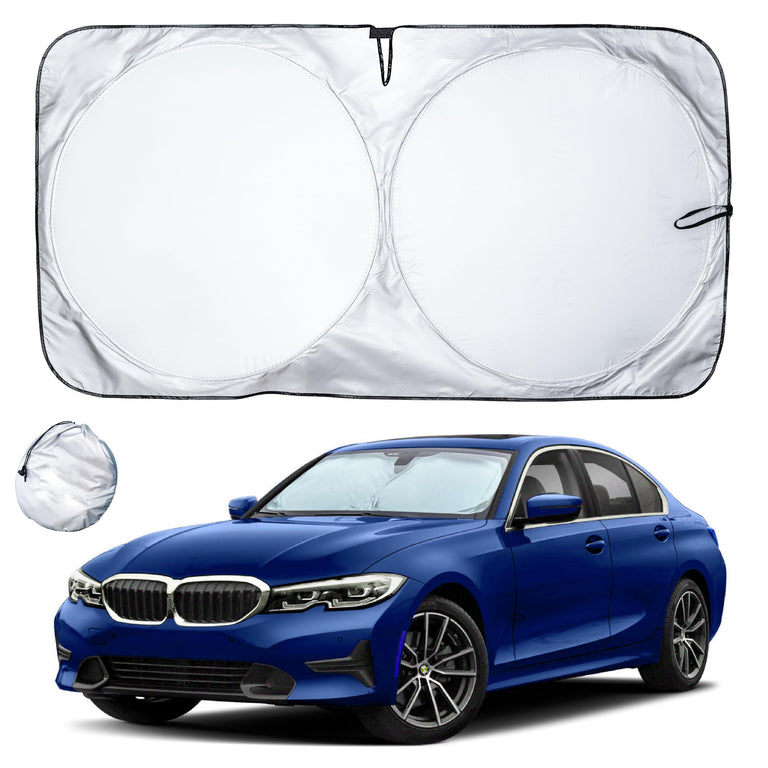 Car Windshield Sun Shade with Mirror Cut – EcoNour Foldable 64