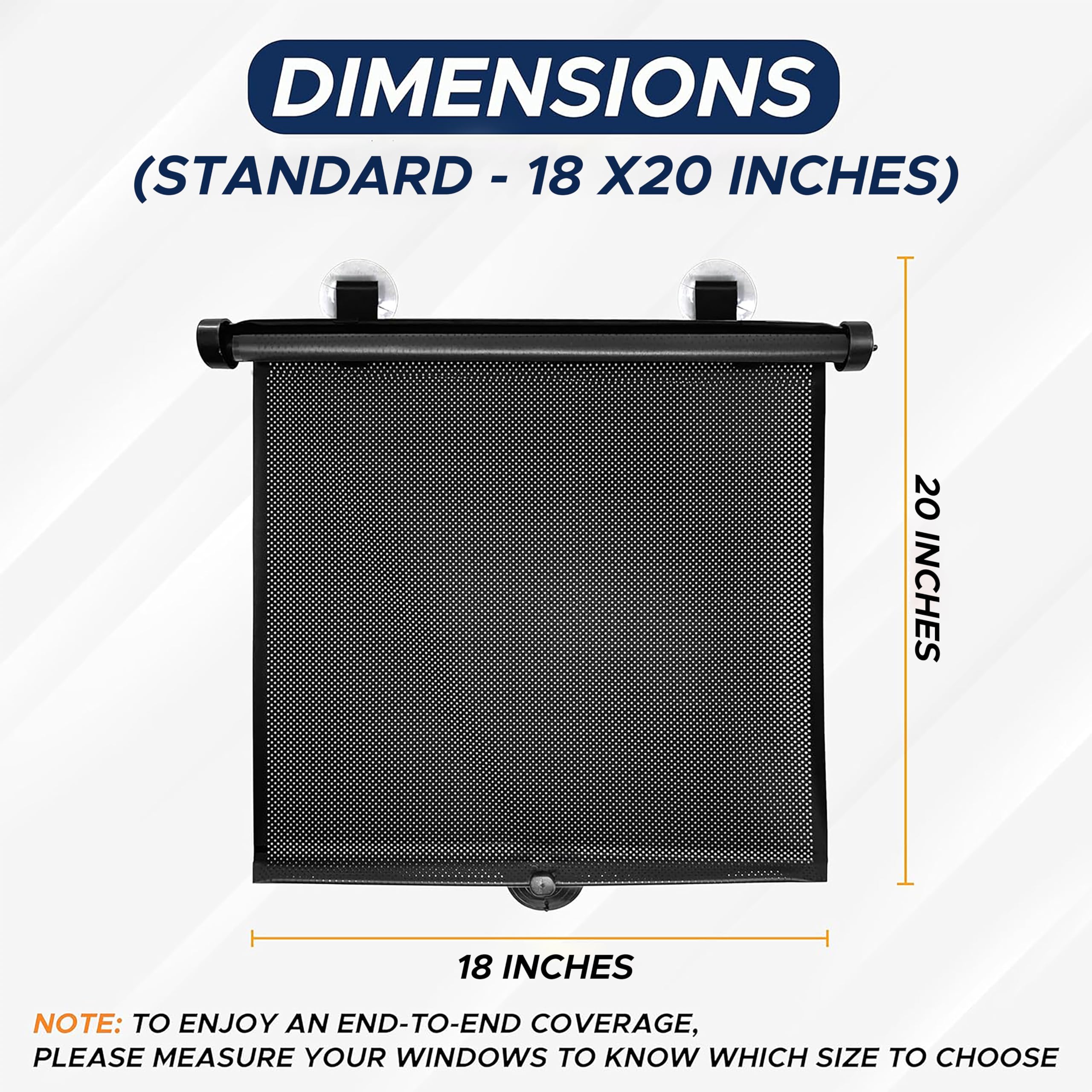 Baby Car Window Shades – Durable 2-pack for side window sun protection.