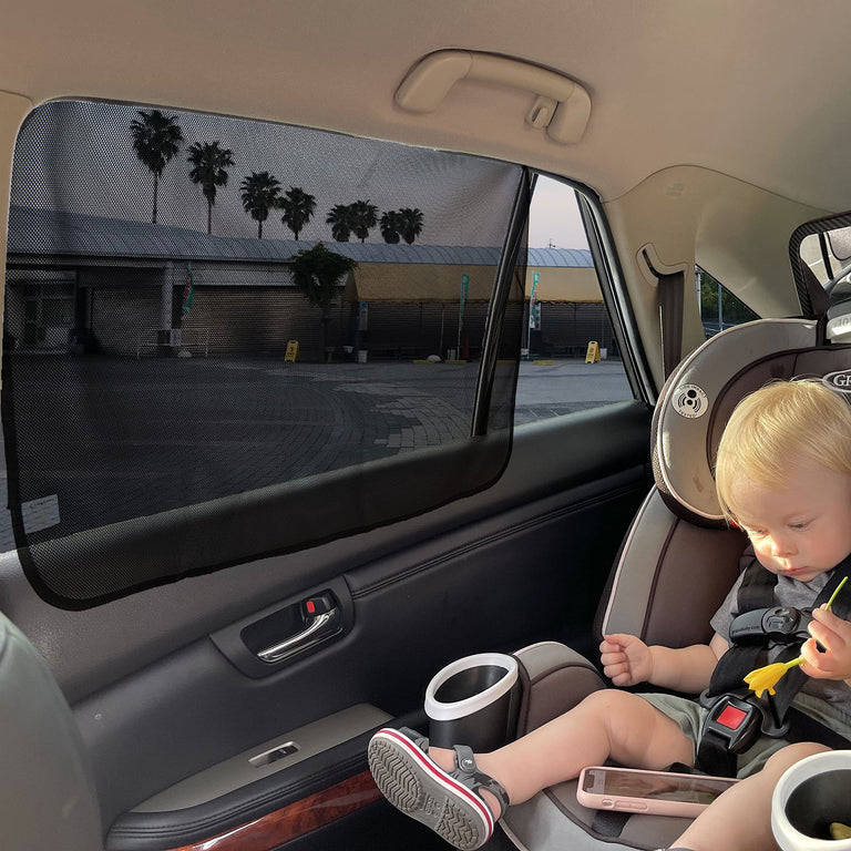 EcoNour Magnetic Side Window Sunshade 2 Pack for baby car UV protection.