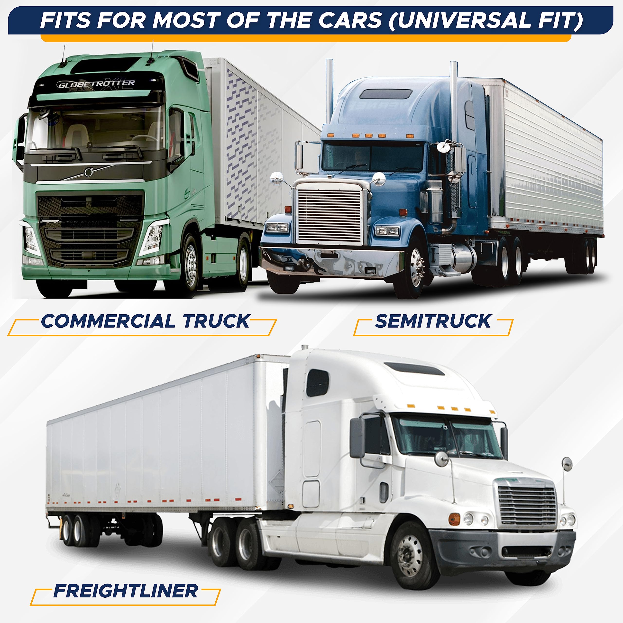 Accordion Windshield Sunshade EcoNour Protects Semi Truck Windshields