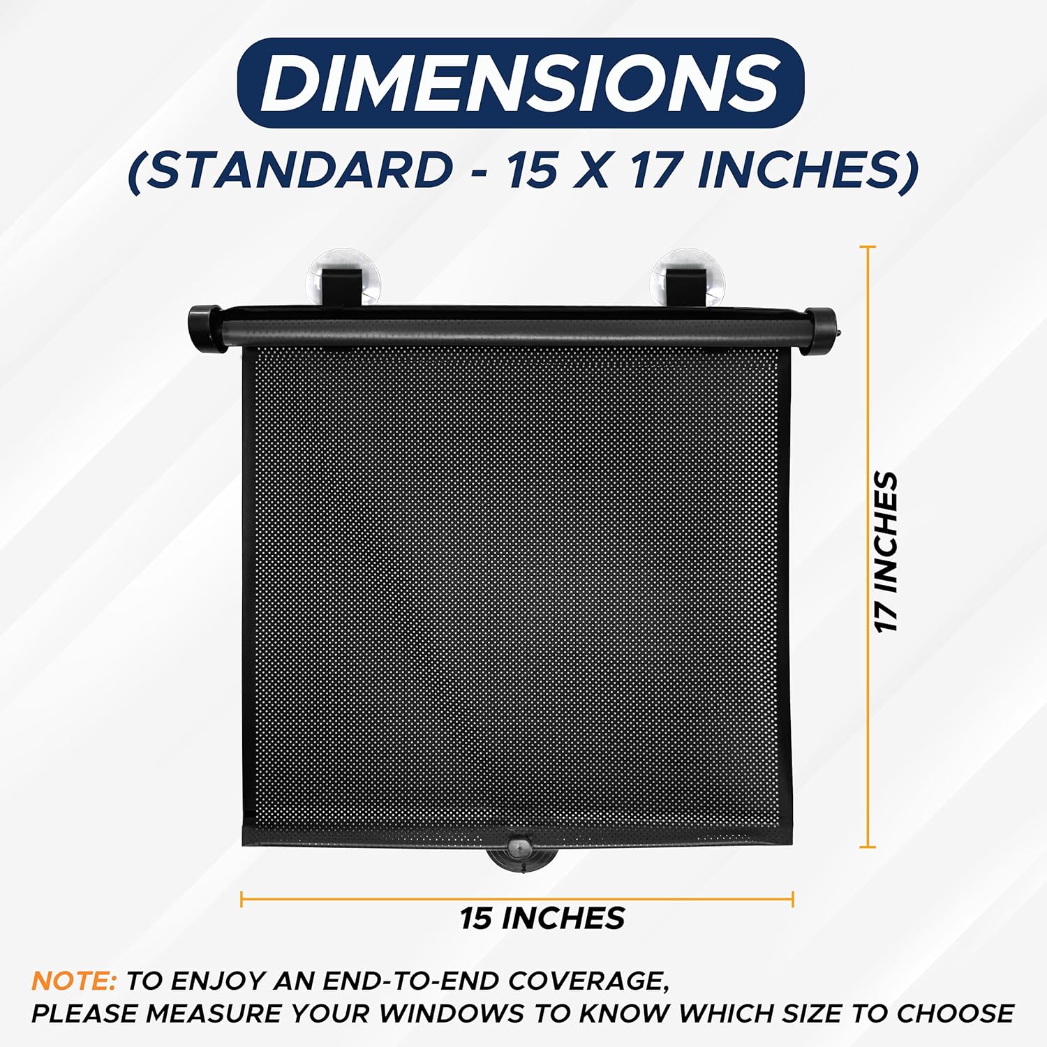 EcoNour Car Window Shades for Baby (2 Pack) 2024 Updated | Car Shades for Side Window | Comes with Enhanced Suction Cups & Large Clips for Durability | Baby Car Accessories (15