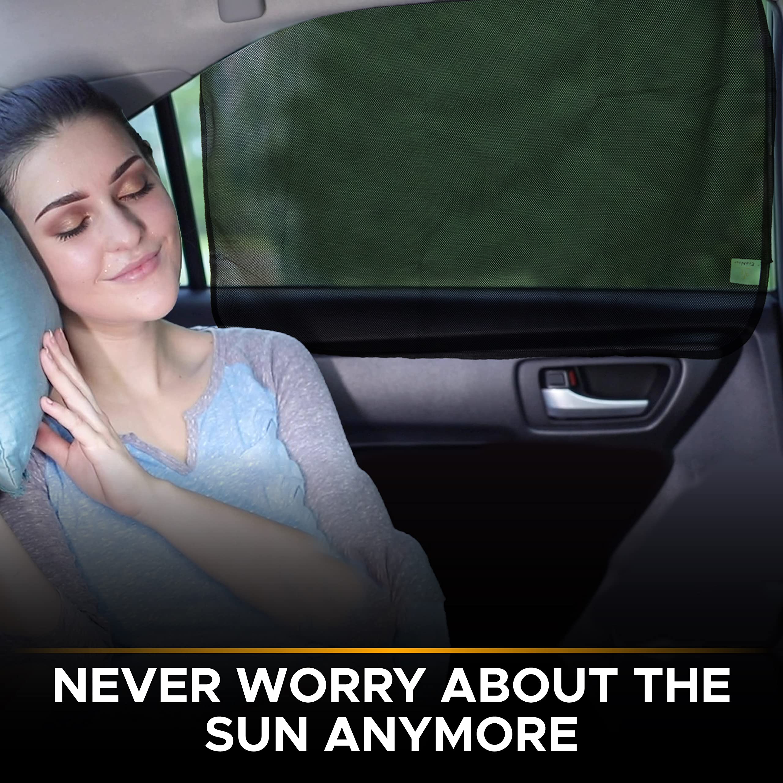 Magnetic Side Window Sunshade 2 Pack for cars, SUVs, and trucks.