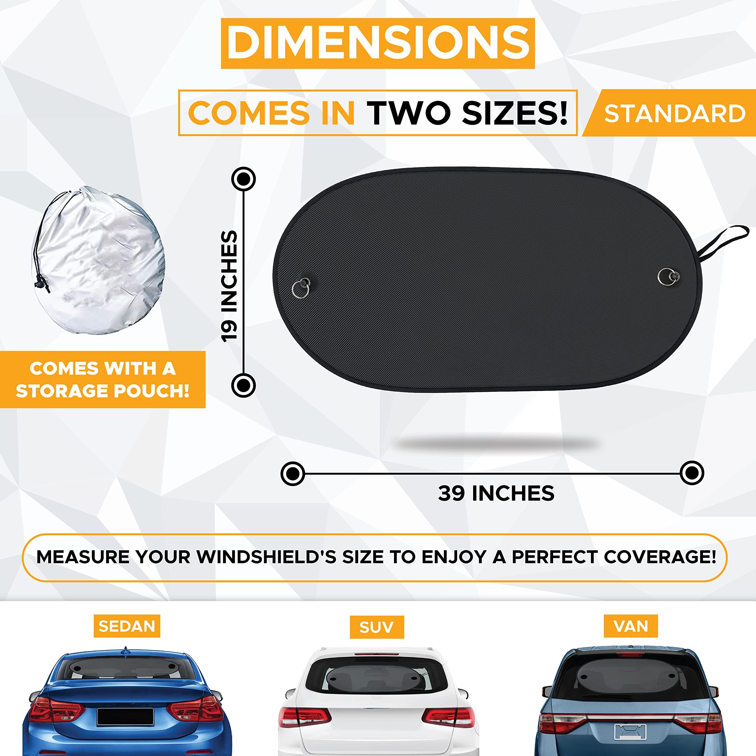 EcoNour Car Back Window Sun Shade Blocks UV Rays and Sun Heat