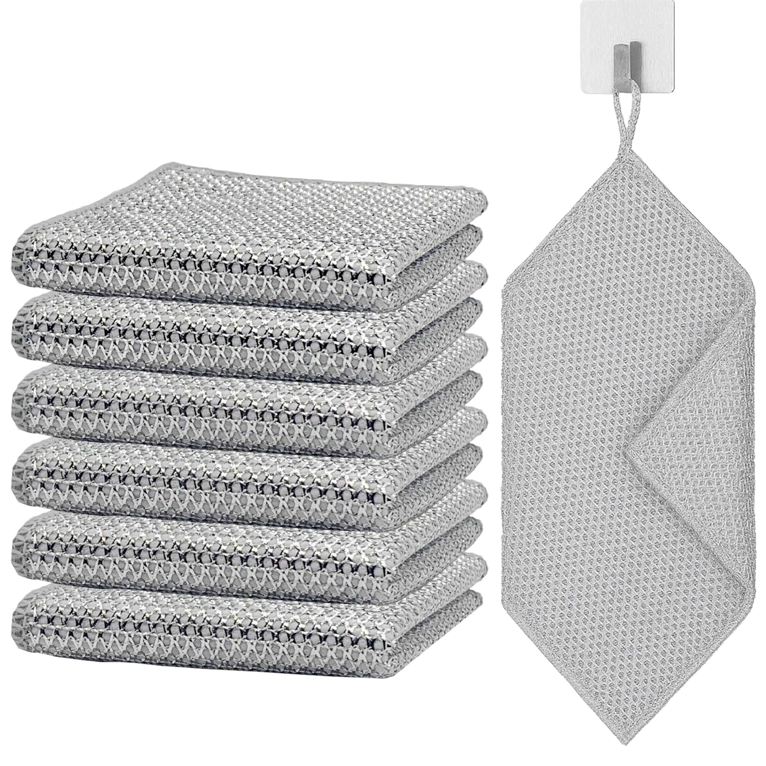 EcoNour 10-Pack Non-Scratch Wire Dishcloth for Kitchen Cleaning