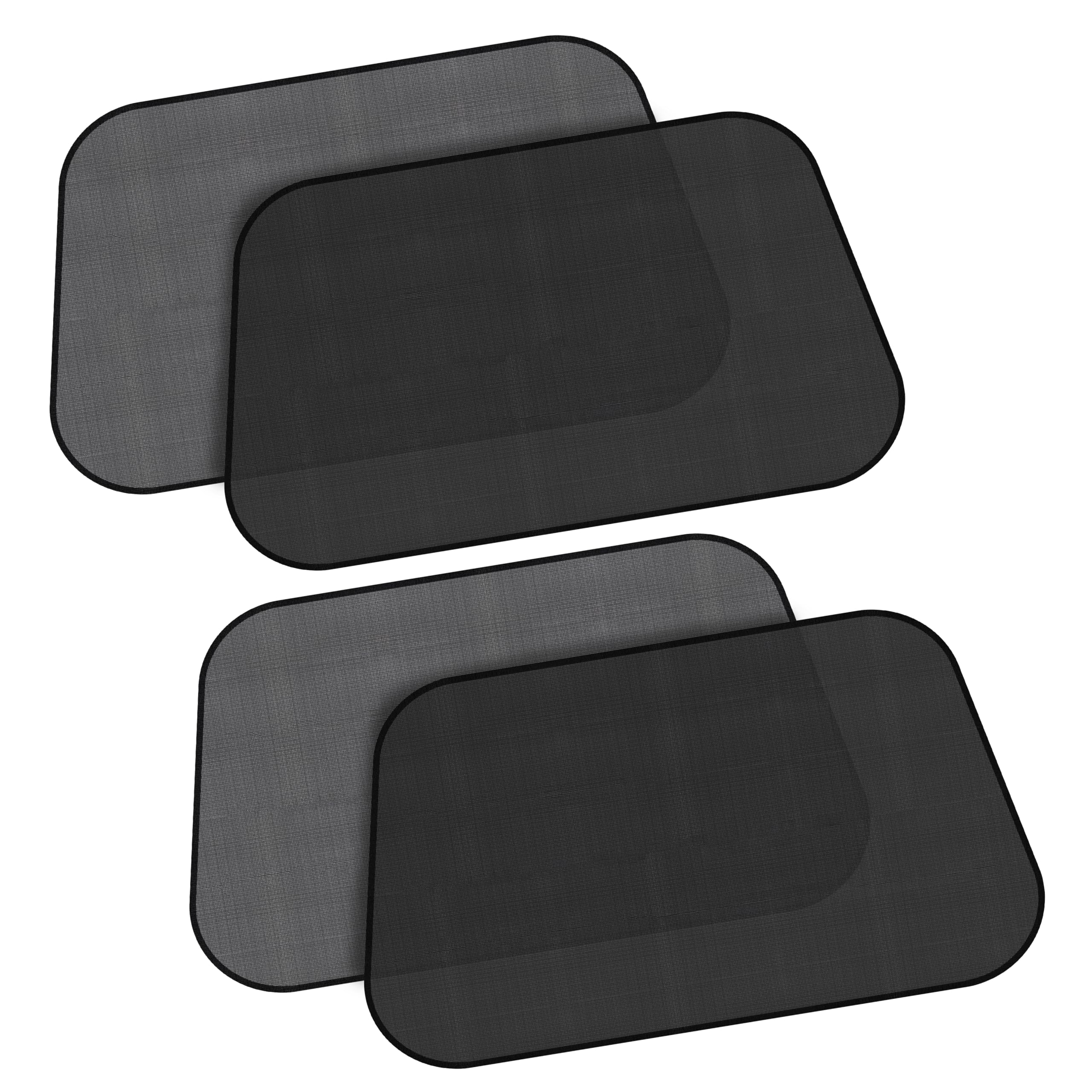 Car Side Window Shades for Baby (4 Pack XL) | EcoNour Mesh Fabric Sunshade 26