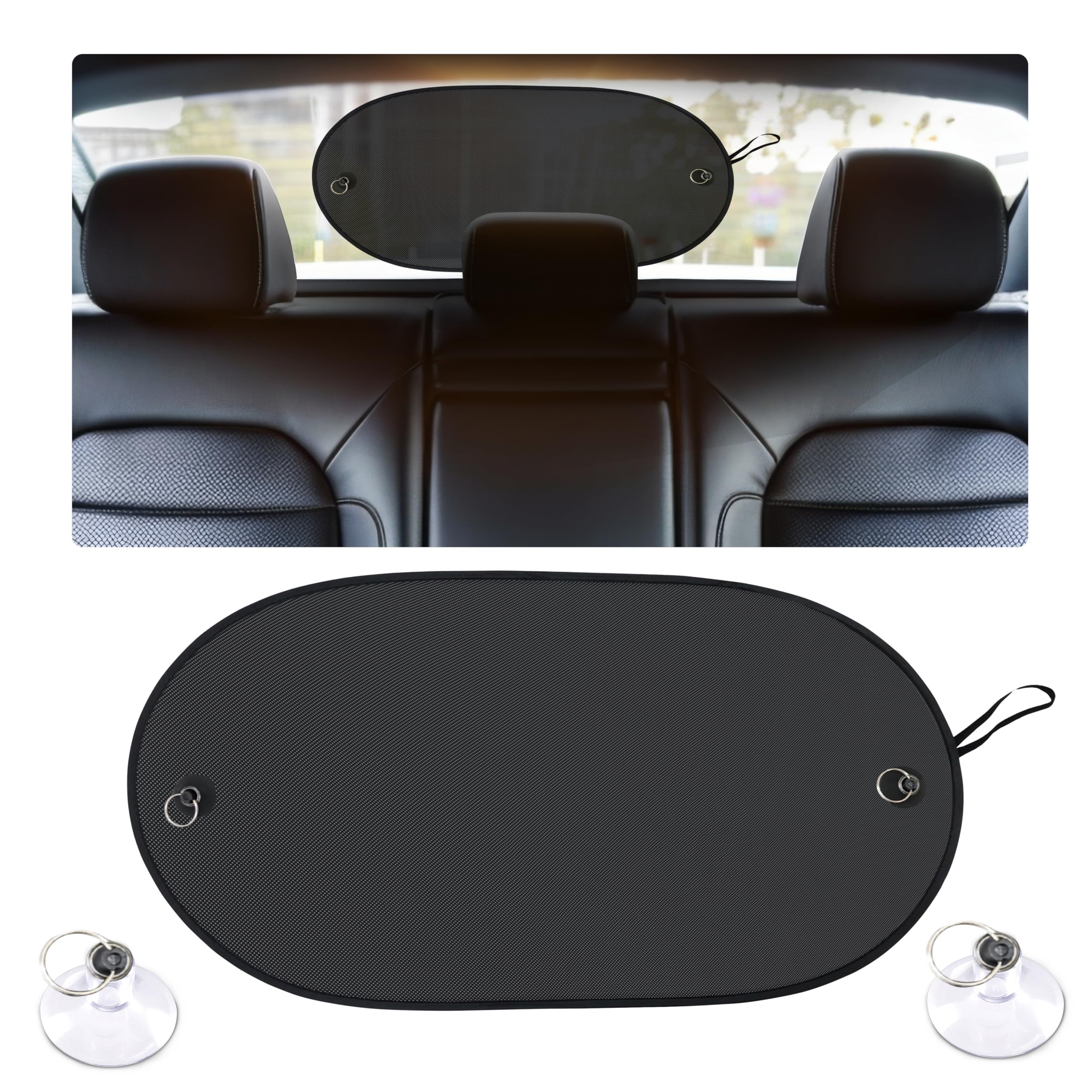 EcoNour Back Window Sun Shade for Car Rear Windshield 39x19