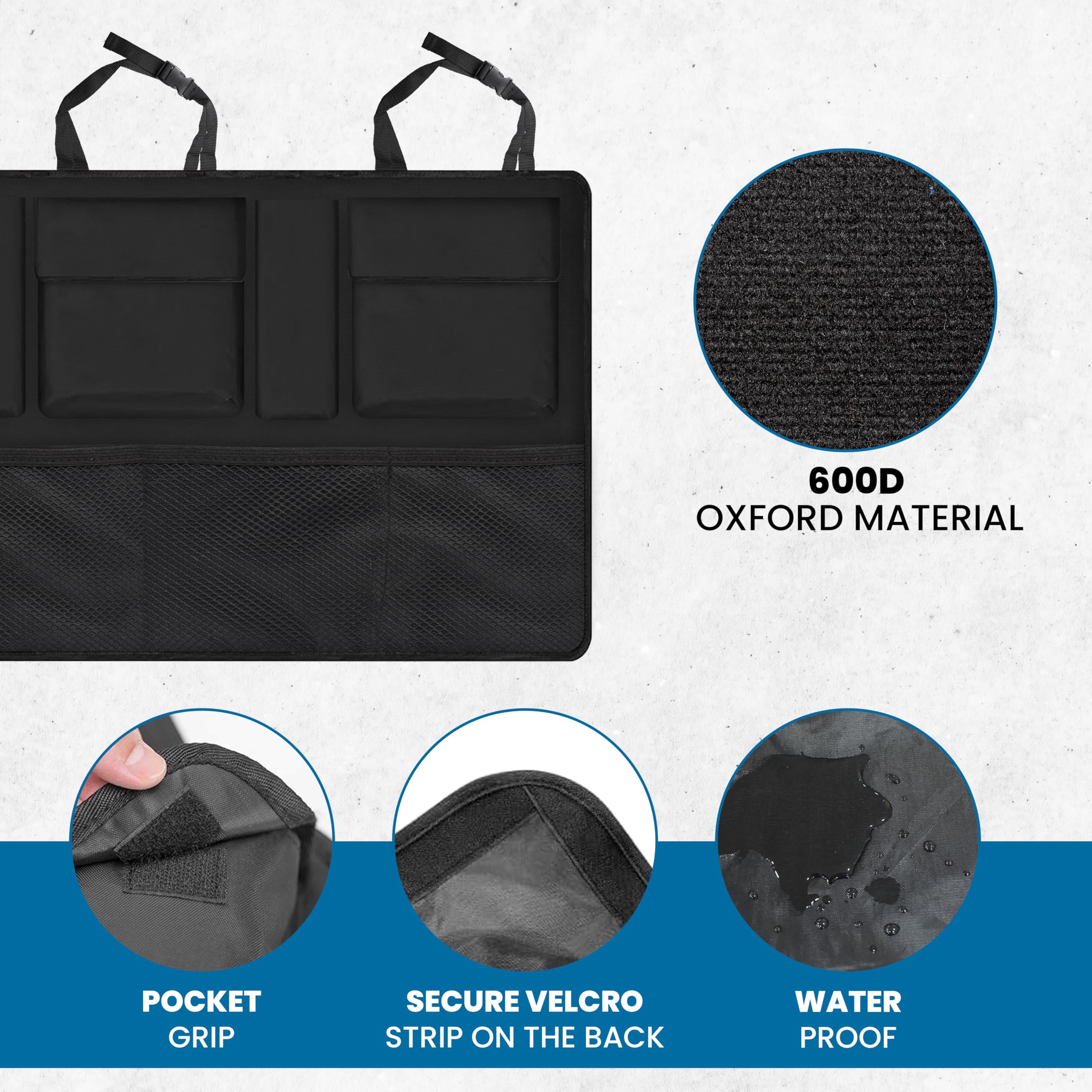 Backseat Trunk Organizer for toys, groceries, and travel essentials