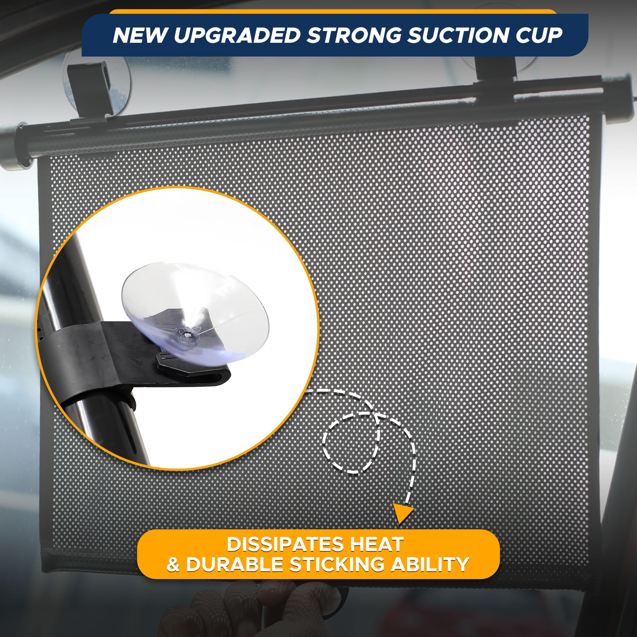 Baby Car Window Shades – Keeps baby cool and safe in car during travel.