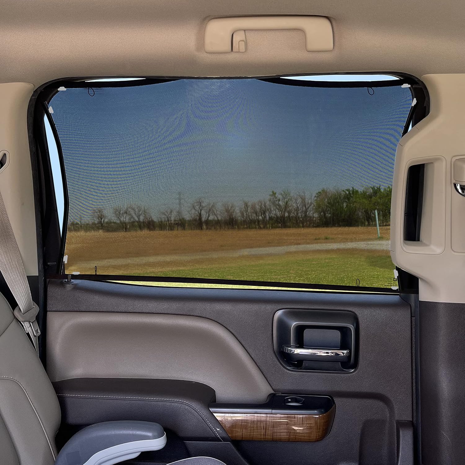 EcoNour Car Window Baby Shade (1Pack) | Car Magnetic Stretch to Fit | Window Sun Shade for Kids | Custom Fit Window Screen with Magnetic Hook | Adjustable Car Window Accessories