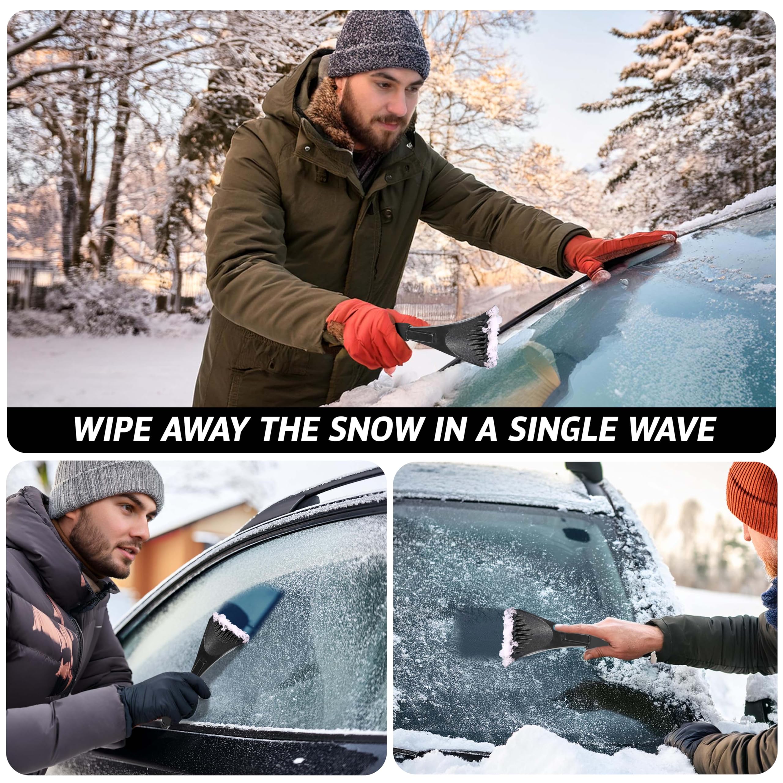 Windshield Ice Scraper 2-Pack | EcoNour Snow & Ice Removal