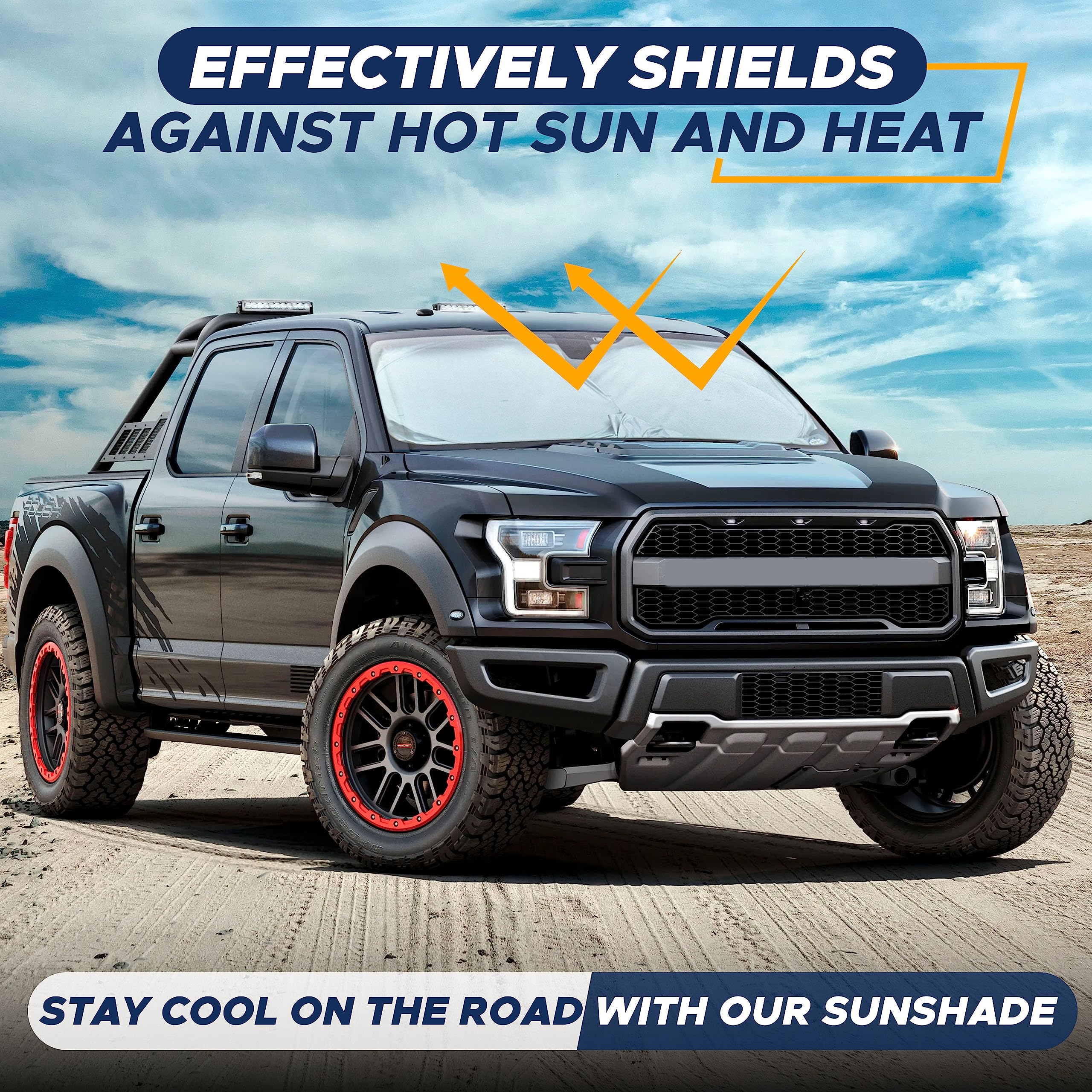 Truck Windshield Sun Shade – EcoNour Automotive Interior Protection from Sun