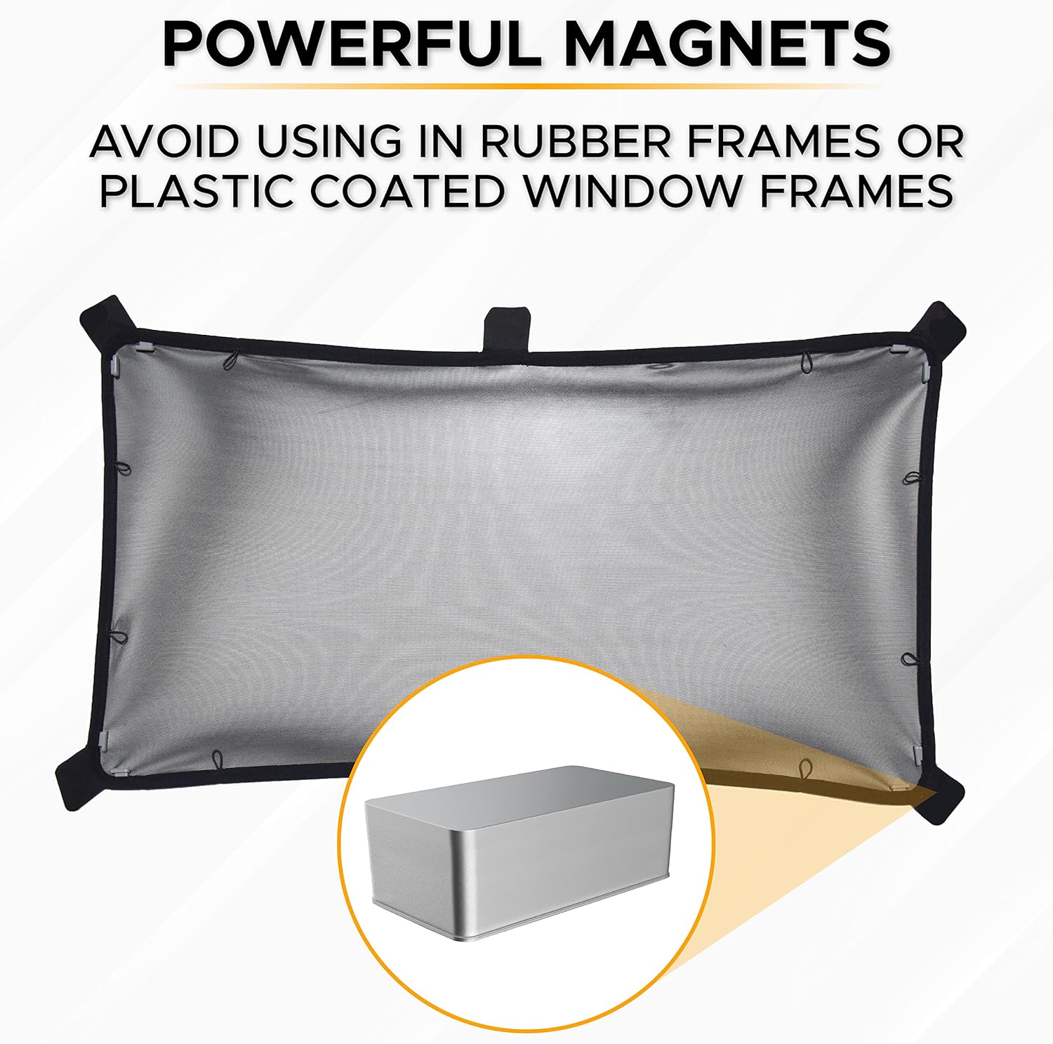 EcoNour Car Window Baby Shade (1Pack) | Car Magnetic Stretch to Fit | Window Sun Shade for Kids | Custom Fit Window Screen with Magnetic Hook | Adjustable Car Window Accessories