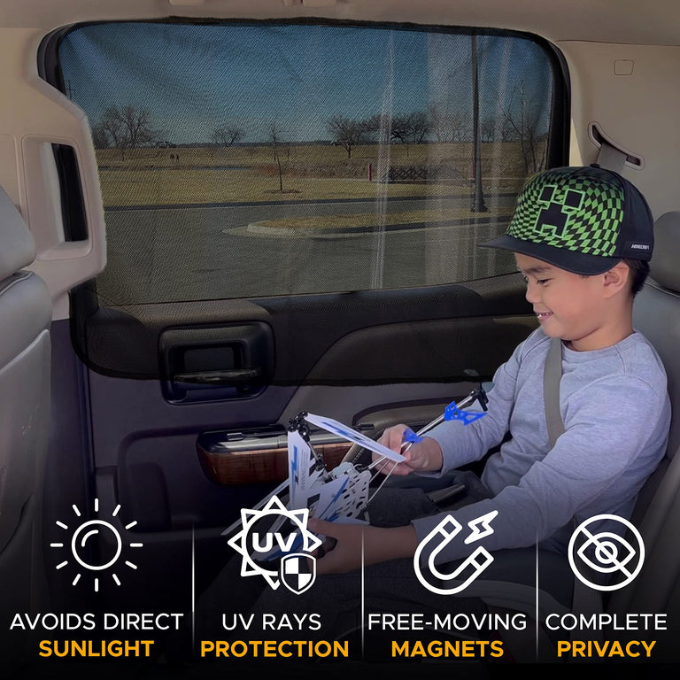 Magnetic Side Window Sunshade by EcoNour blocks sunlight and reduces heat.