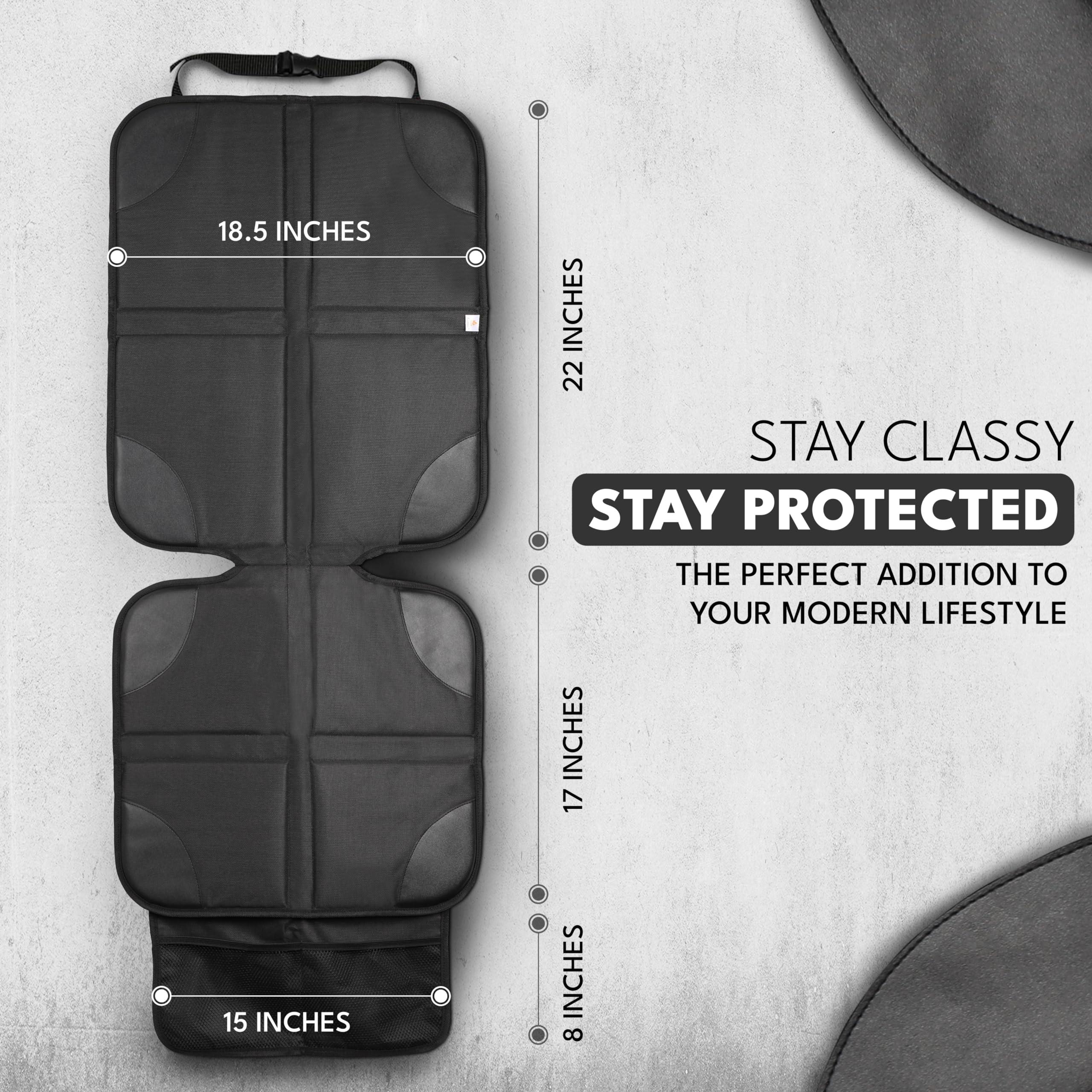 Waterproof Child Car Seat Protector with Thick Padding