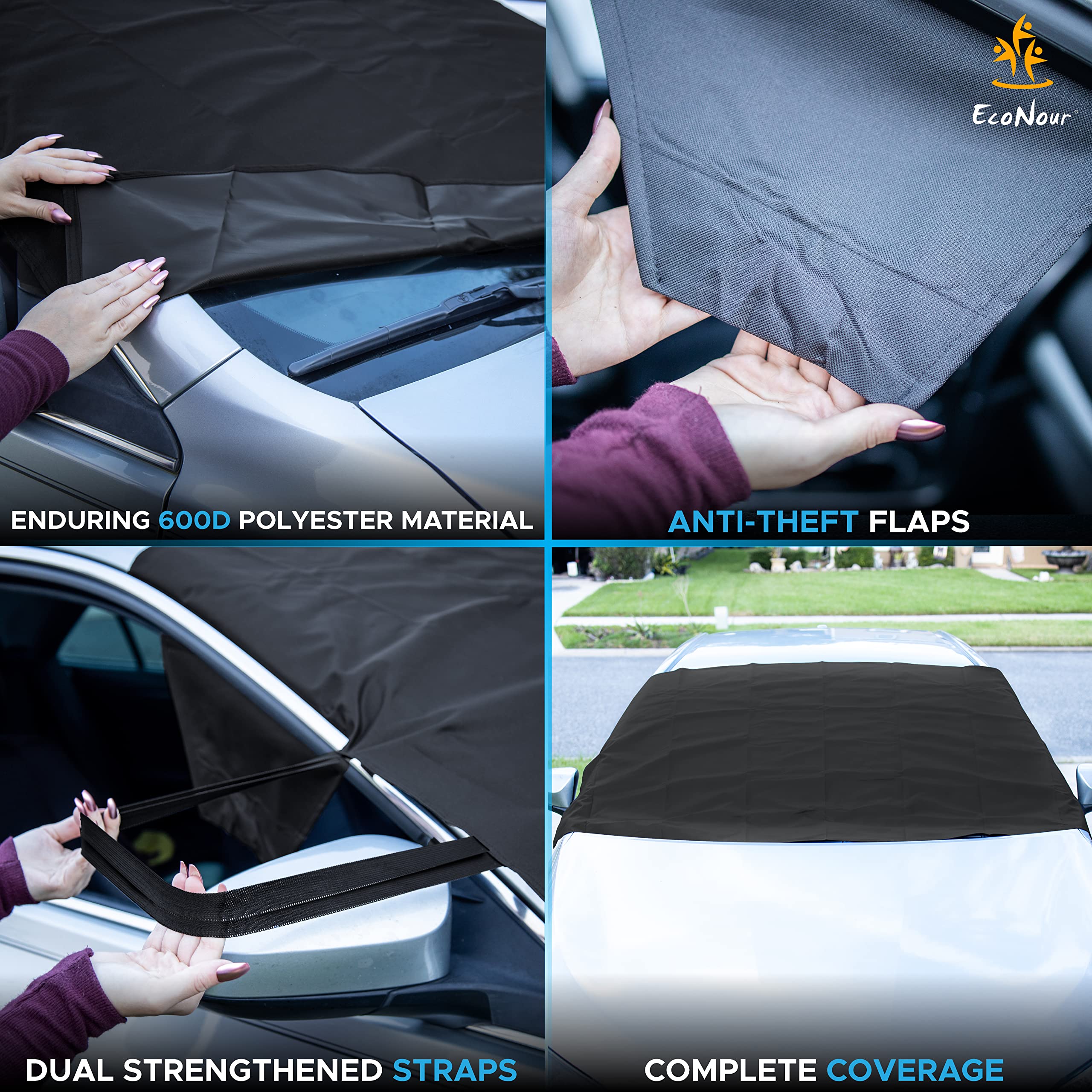 Waterproof Windshield Cover for Ice and Snow Medium (69