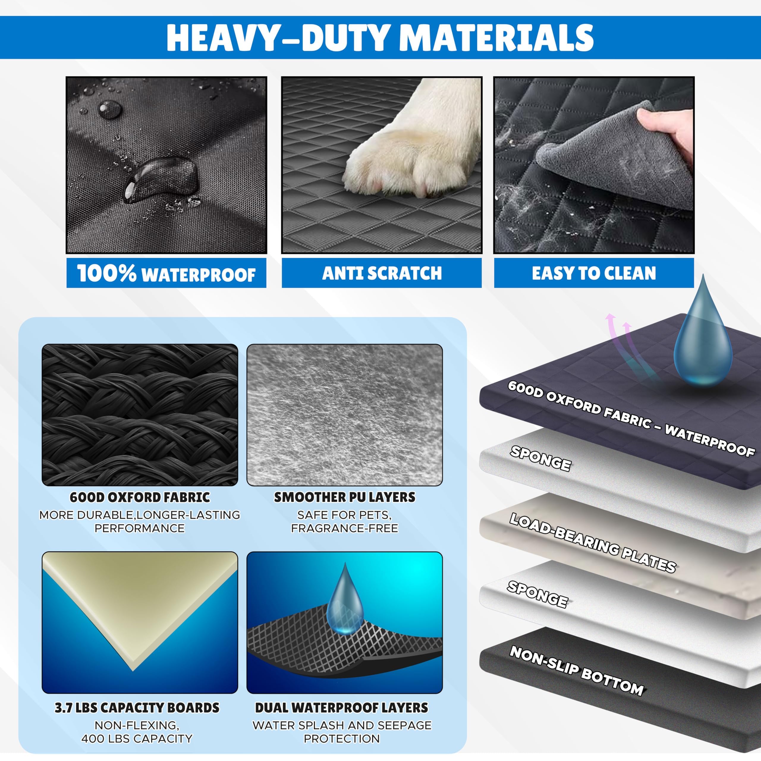 Car Dog Hammock and Back Seat Extender for Dogs by EcoNour