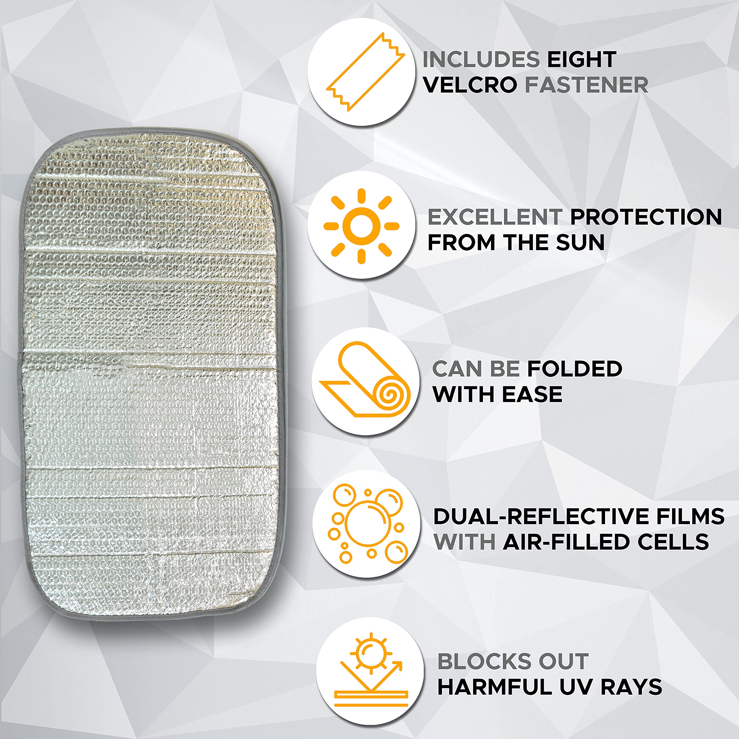 Camper RV Window Shade 25x16 foldable blackout cover for motorhome windows