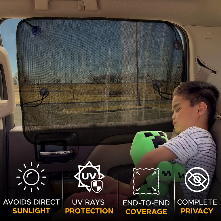 Magnetic Car Side Window Sun Shade blocks glare, heat, and harmful UV
