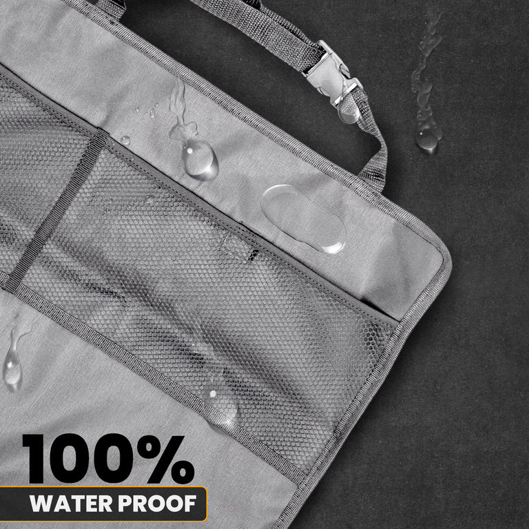 EcoNour Grey Back Seat Protector 2-Pack – Durable Oxford fabric shields seats from spills and scuffs.