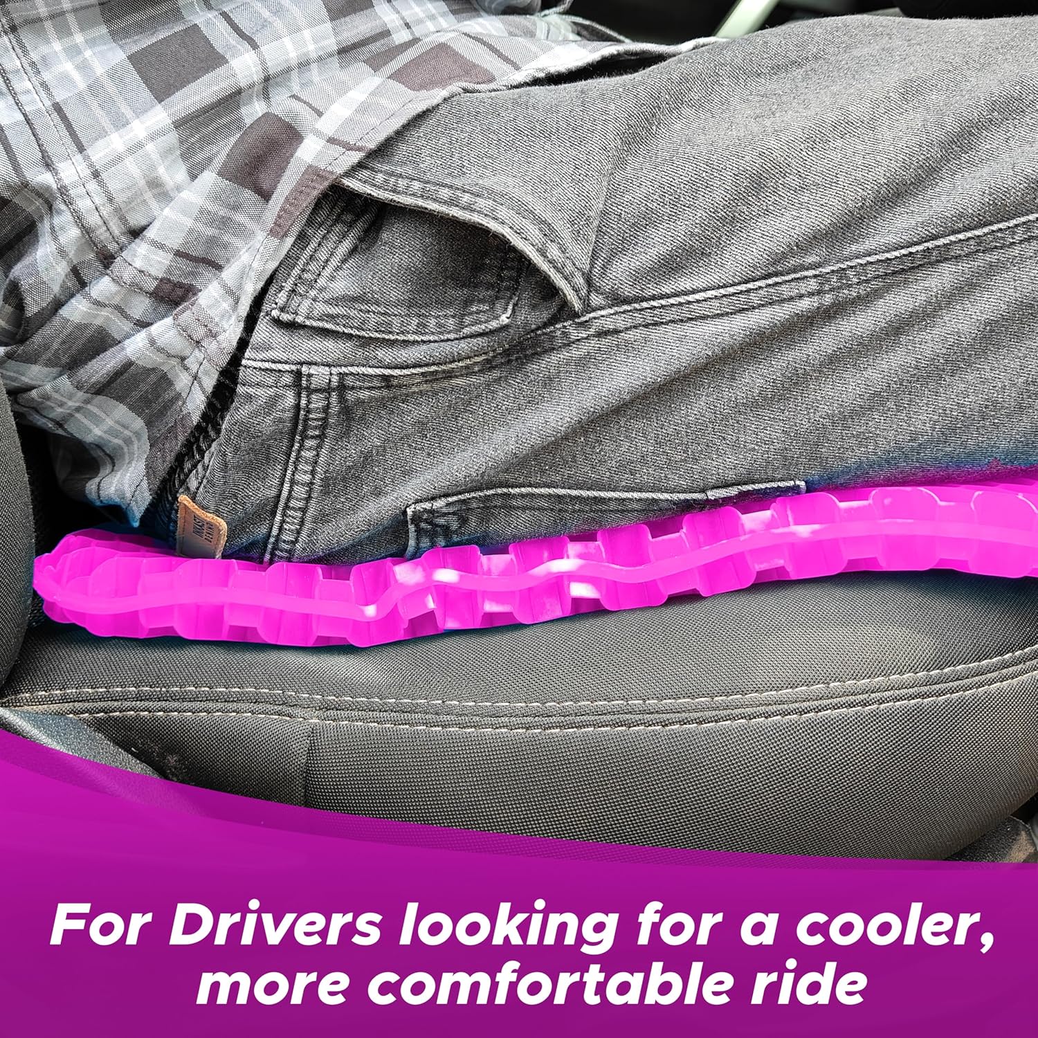 EcoNour Gel Seat Cushion for Pain Relief - Rose Red | Removable Double-Layer Honeycomb Design for Tailbone & Sciatica Relief | Durable, Breathable & Washable Cover Cushion for Office, Car & Wheelchair