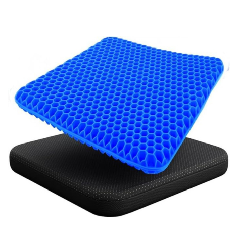 EcoNour Blue Gel Seat Cushion with Double-Layer Honeycomb Design
