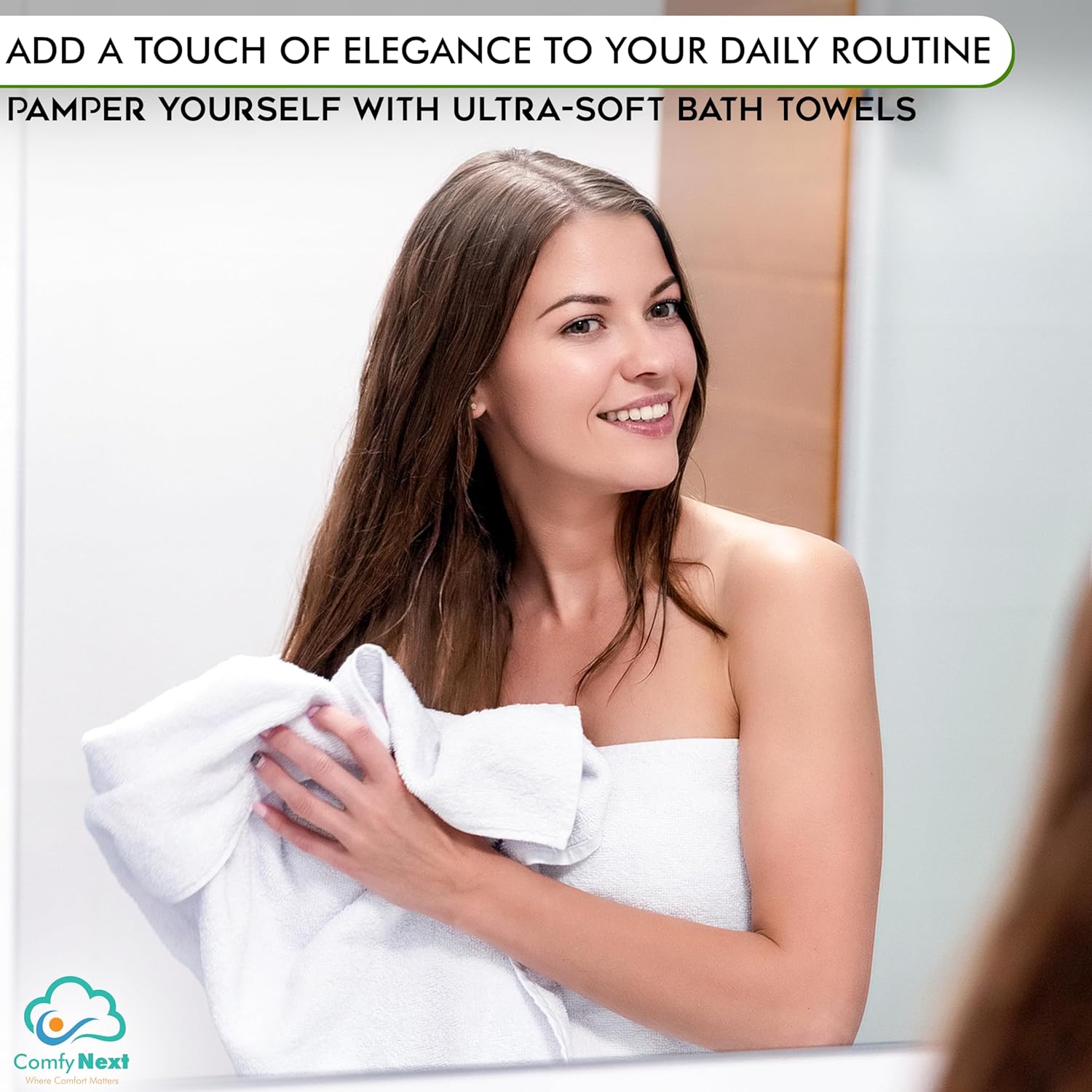 Turkish Cotton Towel Set EcoNour Soft and Plush Towels for Bathing