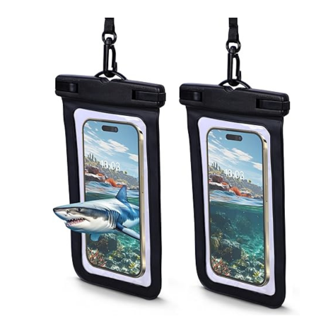 EcoNour Waterproof Dry Bag, 20L Sack with Phone Dry Bag and Long Adjustable Shoulder Strap Included, Perfect for Kayaking, Boating, Canoeing, Fishing, Rafting, Swimming, Camping - Yellow (Transparent)