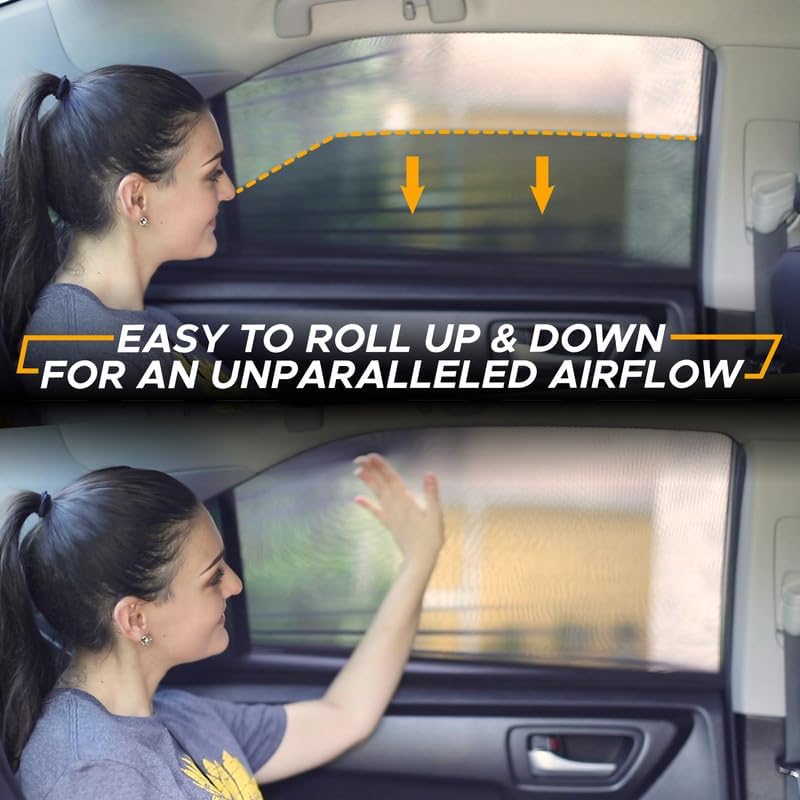 Back window car sun shade 2 pack UV protection EcoNour