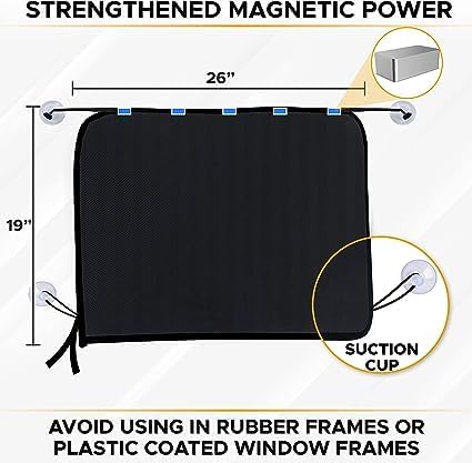 EcoNour Magnetic Car Sun Shade Side Window 2 Pack