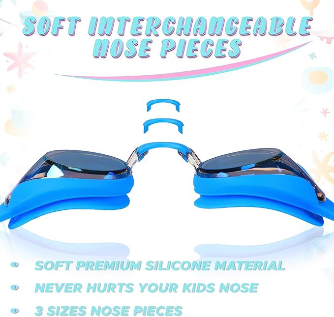 Swimming Goggles For Kids for toddlers with comfortable ergonomic fit