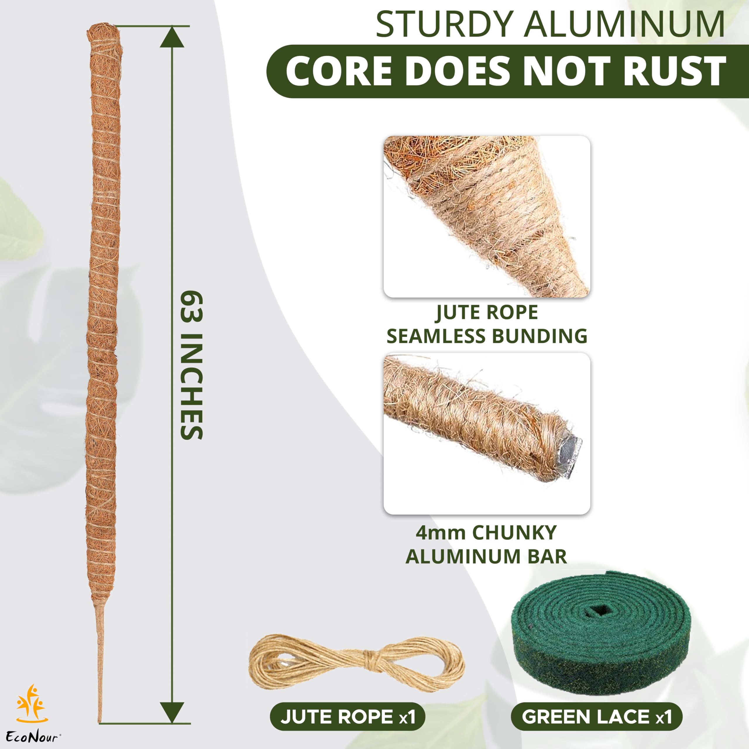 Tall Moss Pole for Plants 63