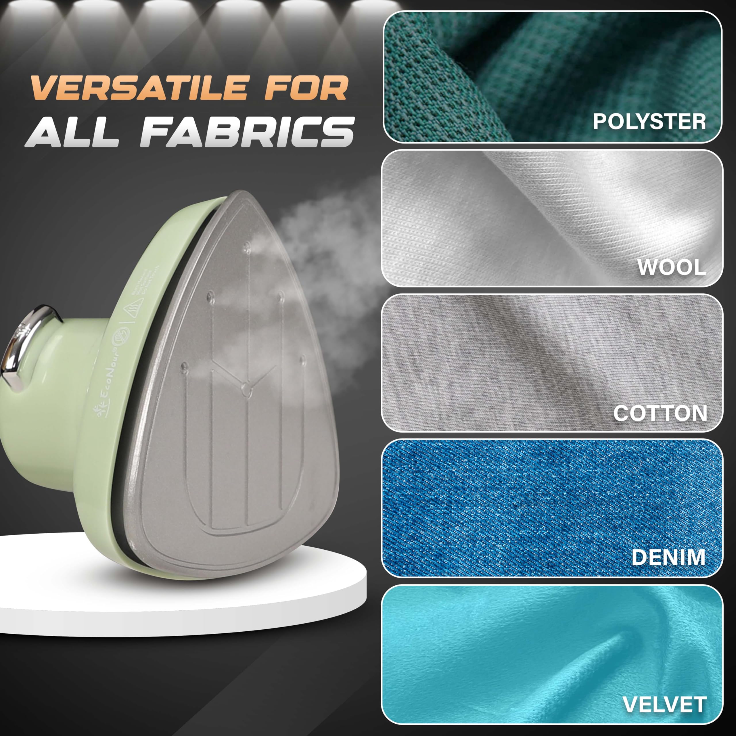 Econour Mini Travel Iron With Steam For Clothes