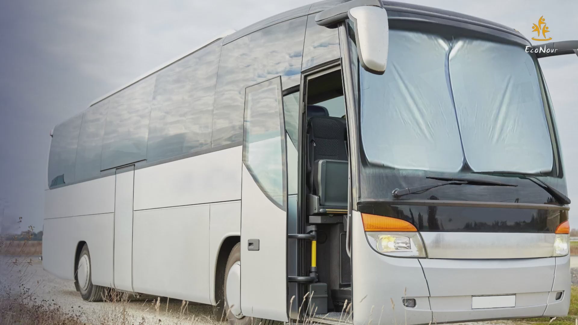 XXL Foldable Car Windshield Sun Shade – Durable 240T Reflective Polyester Sunshade Blocks Heat and UV Rays – Ideal Sun Protector for Cars and RVs – 2-Piece Set