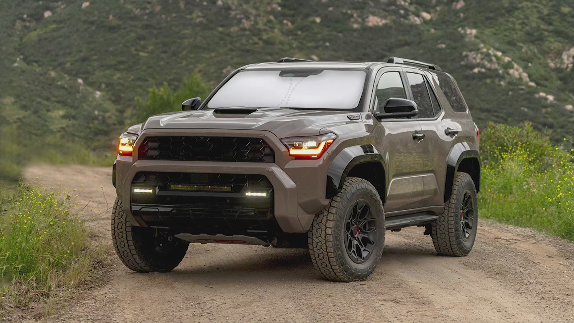 Windshield sunshade for Toyota 4Runner 2026, foldable car window sun visor protector, blocks UV rays, keeps car interior cooler, front windshield sunshade for Toyota 4Runner, heat reducing sun blocker, automotive sun protection accessory, vehicle sun visor cover, foldable sun shield for SUV, car sunshade for Toyota 4Runner