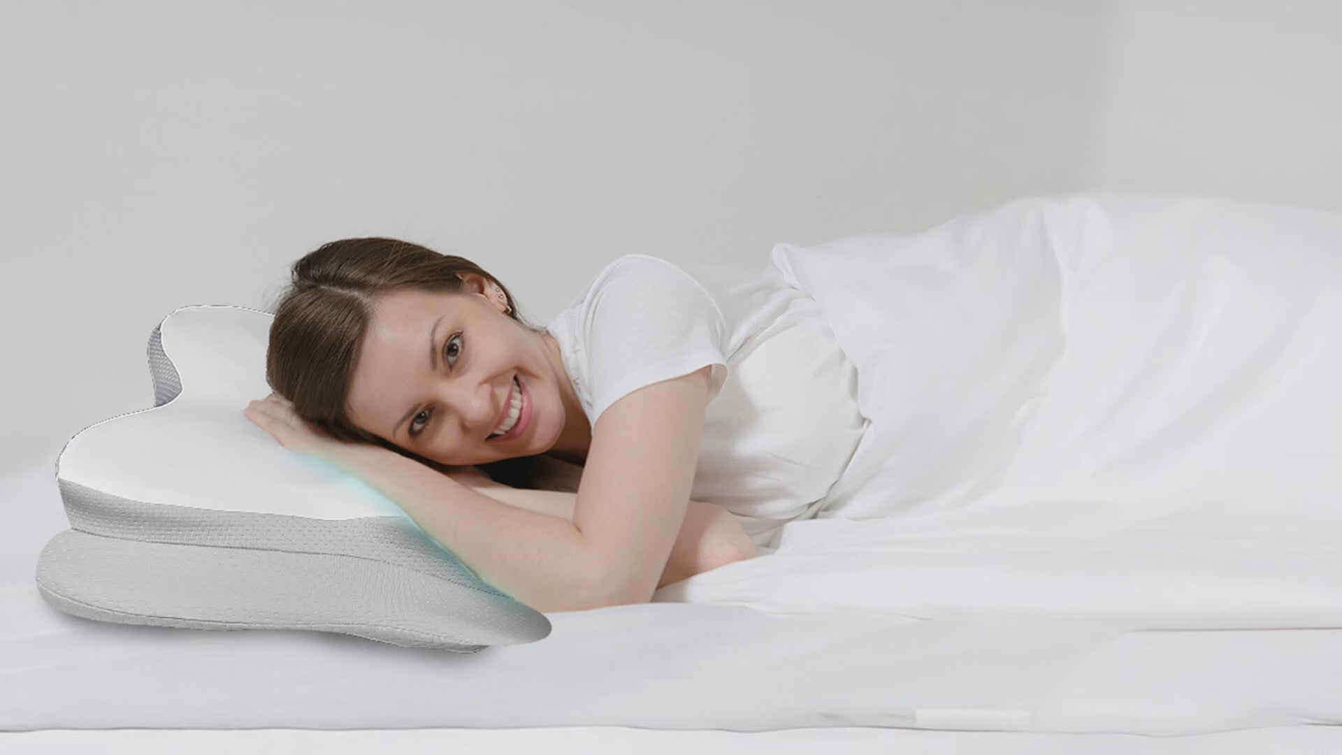 Ergonomic memory foam cervical neck pillow for sleeping, contour design for side, back, and stomach sleepers, supportive orthopedic style pillow with breathable cover, comfortable neck and shoulder support for home and travel use.