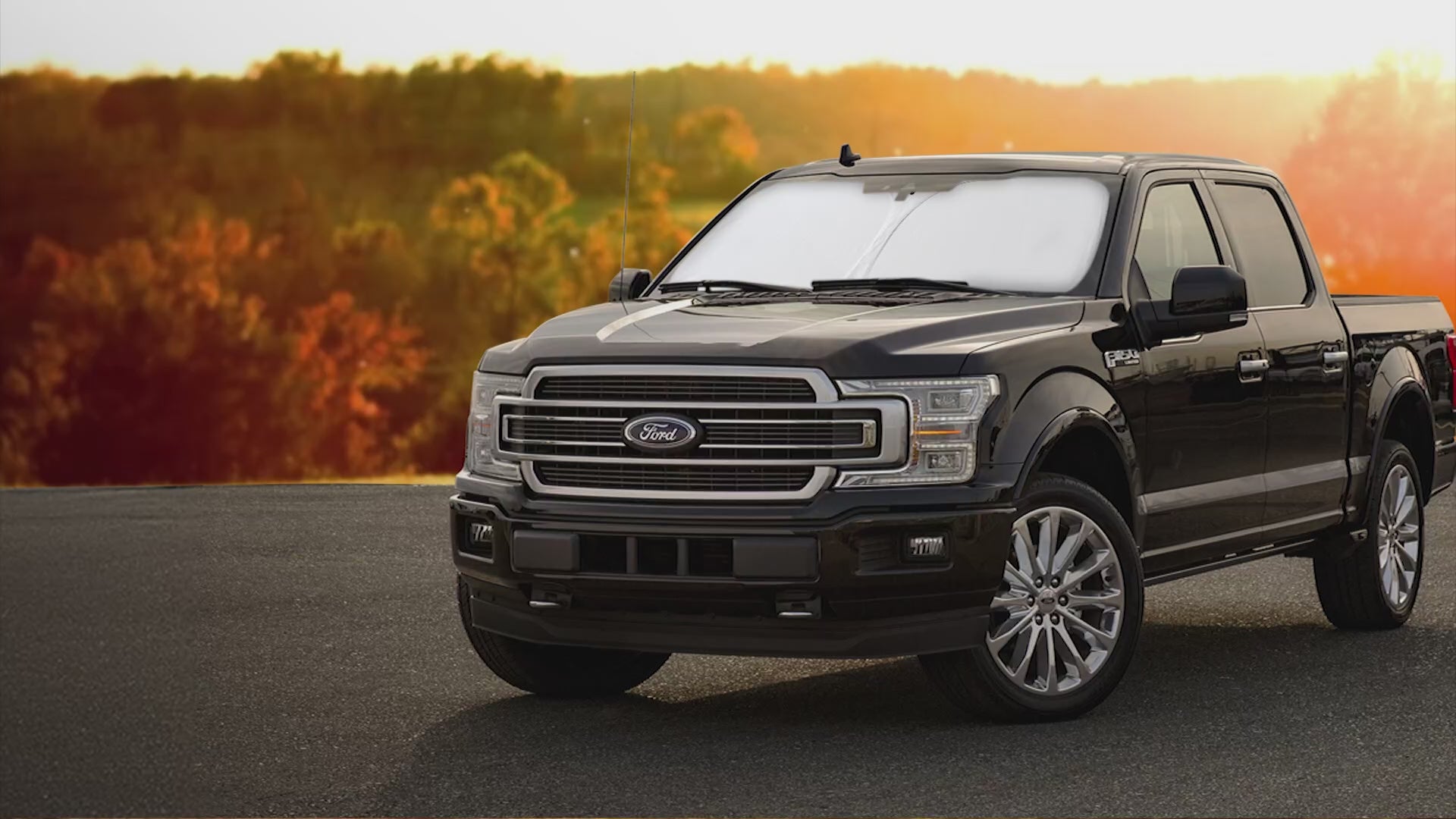 Windshield sun shade for Ford F-150 2015-2020, custom fit pickup truck window sunshade for Lariat, Raptor, King Ranch, foldable car sun visor protector, blocks UV rays, keeps truck interior cooler, front windshield sun blocker, heat reducing sunshade, automotive sun protection accessory, vehicle sun visor cover, foldable sun shield for pickup trucks, car sunshade for Ford F-150