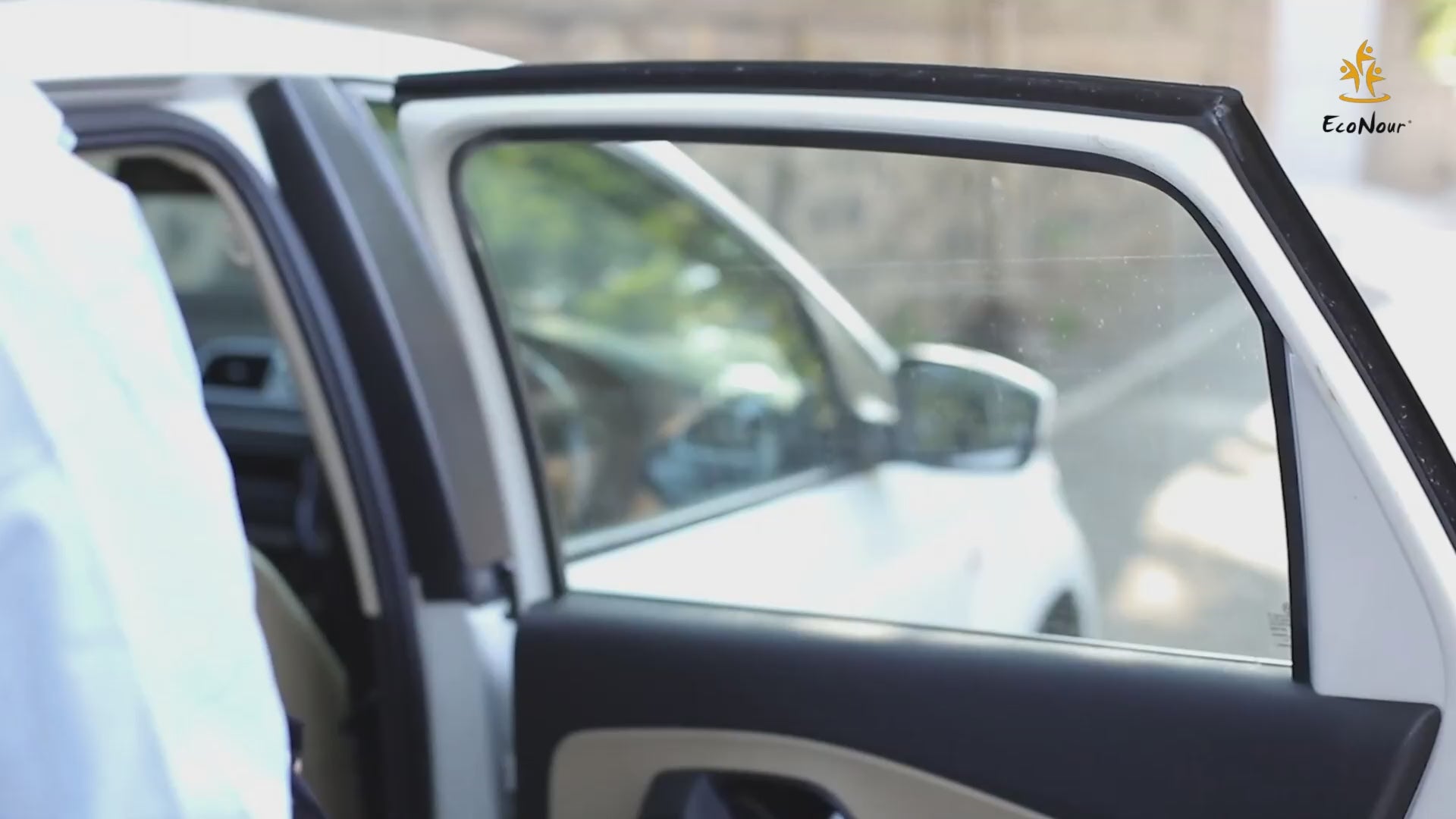 Magnetic Car Window Shade for Baby and Kids – Stretch-to-Fit Sunshade for UV Protection and Heat Reduction – Custom Fit Window Screen with Magnetic Hooks – Adjustable Car Sun Shade for Rear and Side Windows