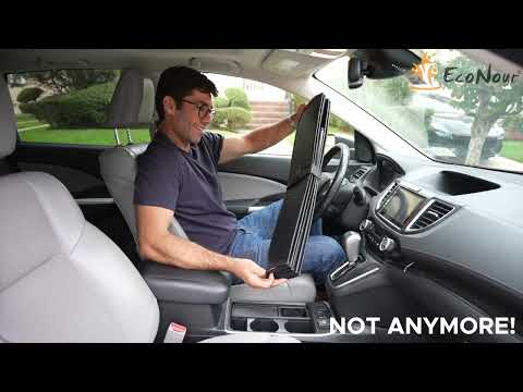 Accordion-Style Car Windshield Sun Shade – Foldable Front Window Sunshade to Block UV Rays and Heat – Keeps Car Interior Cool – Easy-to-Use Car Shield for Sun Protection