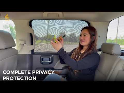 Baby Car Window Shades for Side Windows – 2-Pack Rear Side Window Sunshades with UV and Heat Protection – Car Sun Shade with Built-in Mosquito Net – Safe and Breathable Car Accessory for Babies and Kids