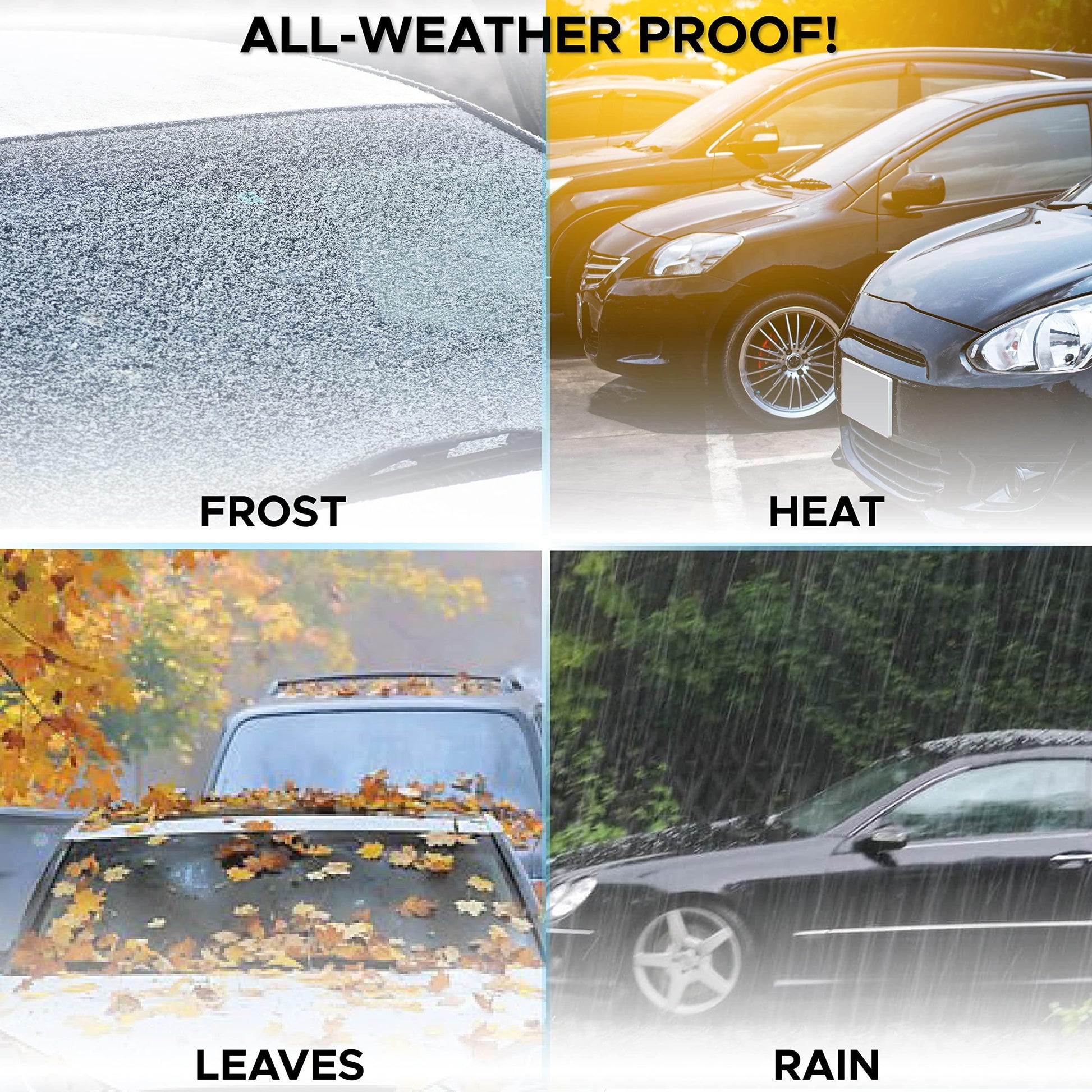  EcoNour Side Mirror Covers and Windshield Wiper Covers for  Winter, Fits for Most Cars, SUV's, Vans, and Trucks